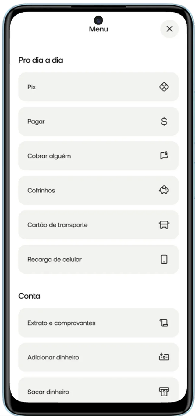 Tela serviços do PicPay