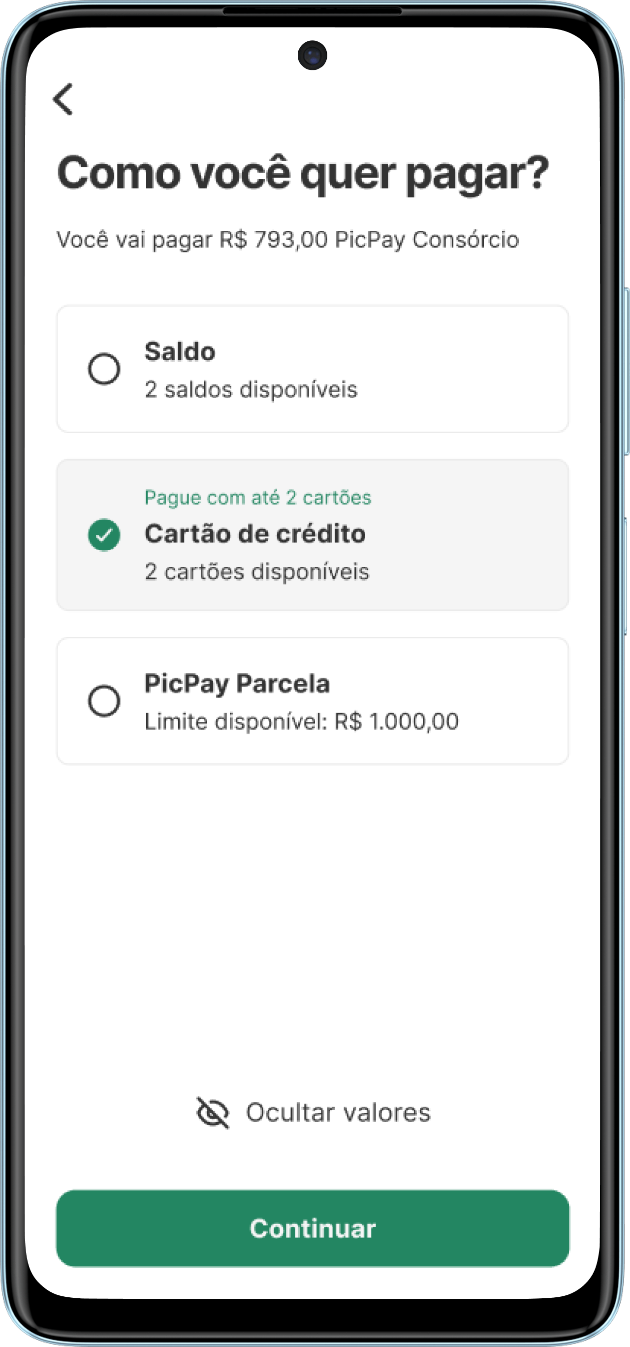 Tela de como pagar